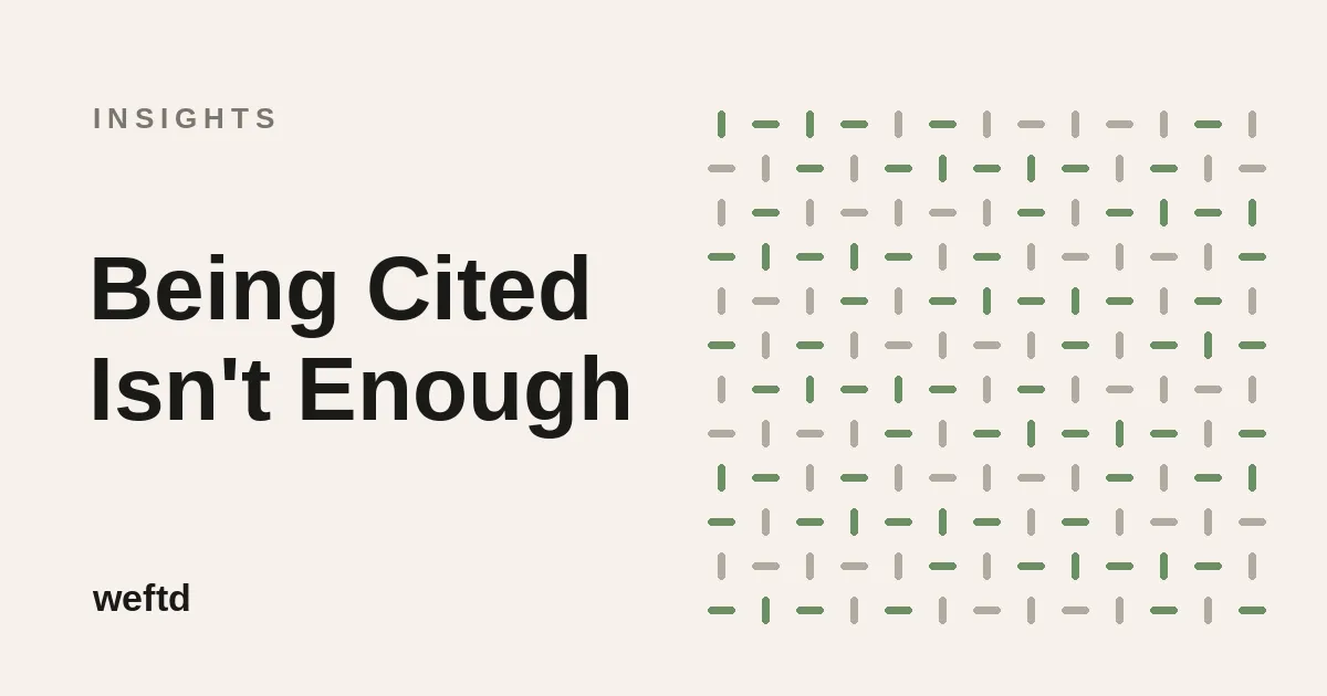 A woven pattern on Weftd's paper background, labelled Insights.