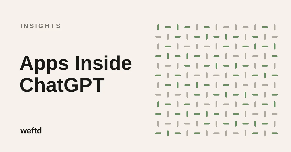 A woven pattern on Weftd's paper background, labelled Insights.