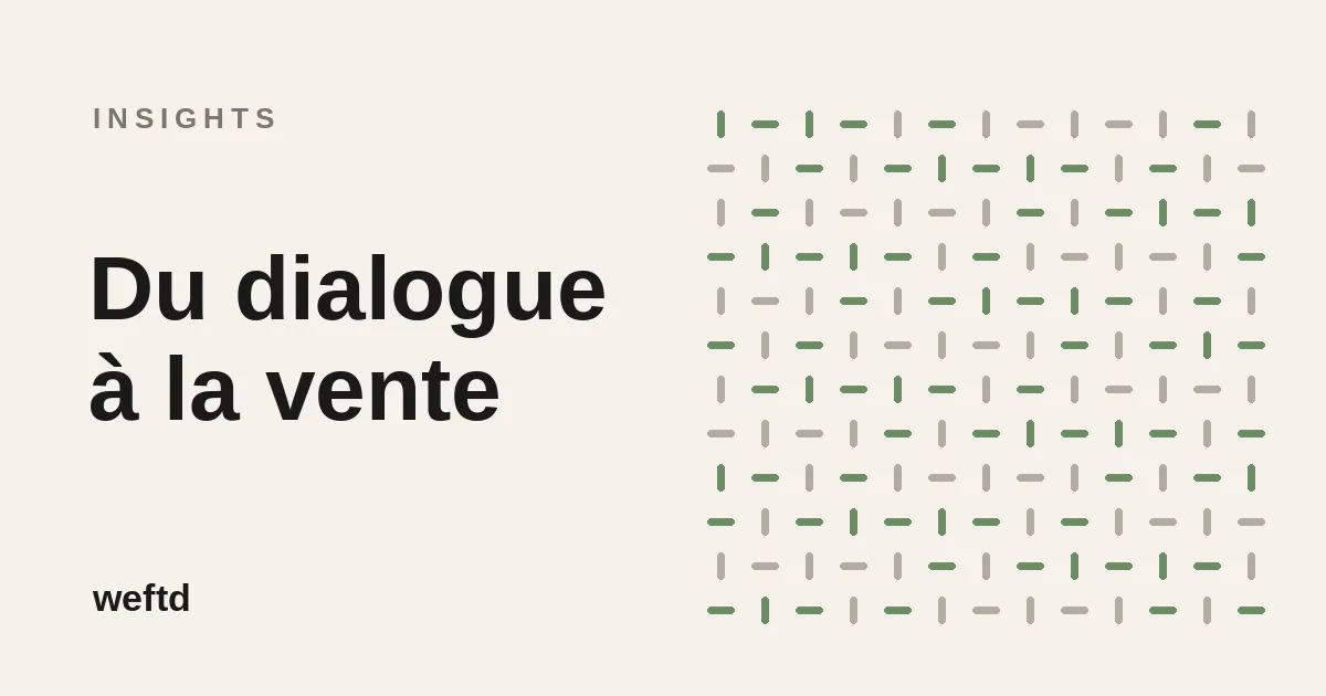 Un motif tissé sur le fond papier de Weftd, intitulé Insights.