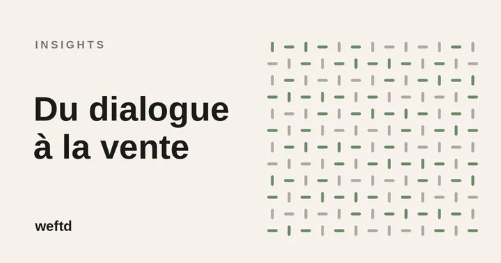 Un motif tissé sur le fond papier de Weftd, intitulé Insights.