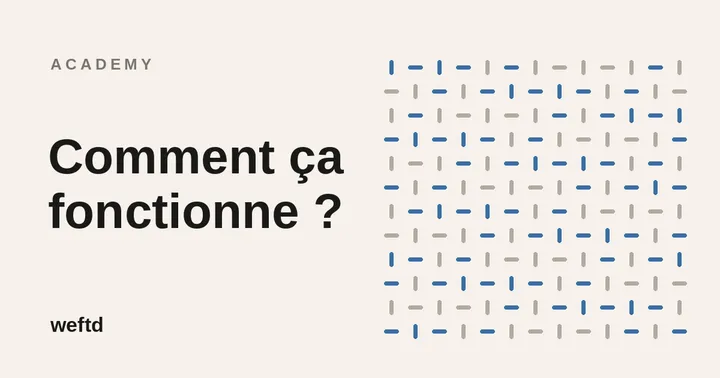 Un motif tissé sur le fond papier de Weftd, intitulé Academy.