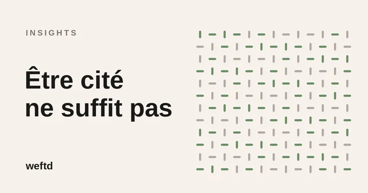 Un motif tissé sur le fond papier de Weftd, intitulé Insights.