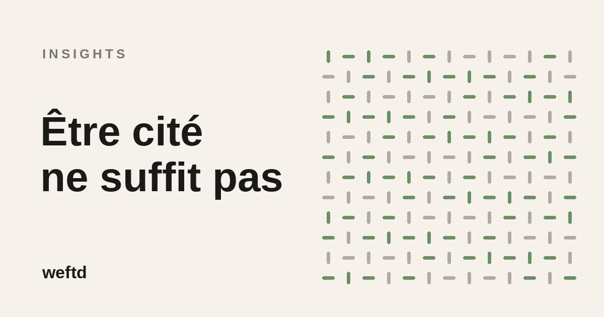 Un motif tissé sur le fond papier de Weftd, intitulé Insights.