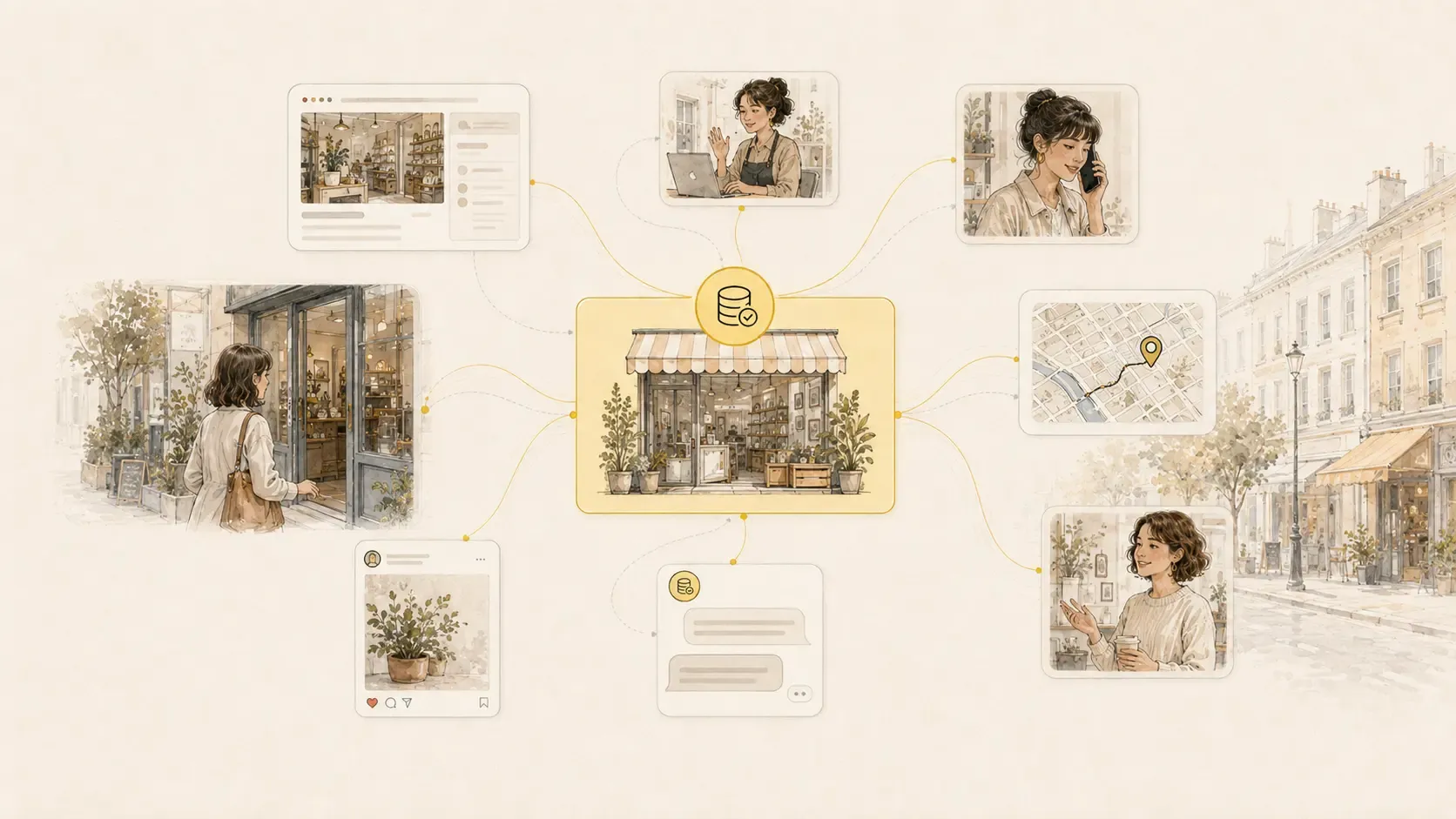 A professional turns her expertise into structured information, then into a useful answer.